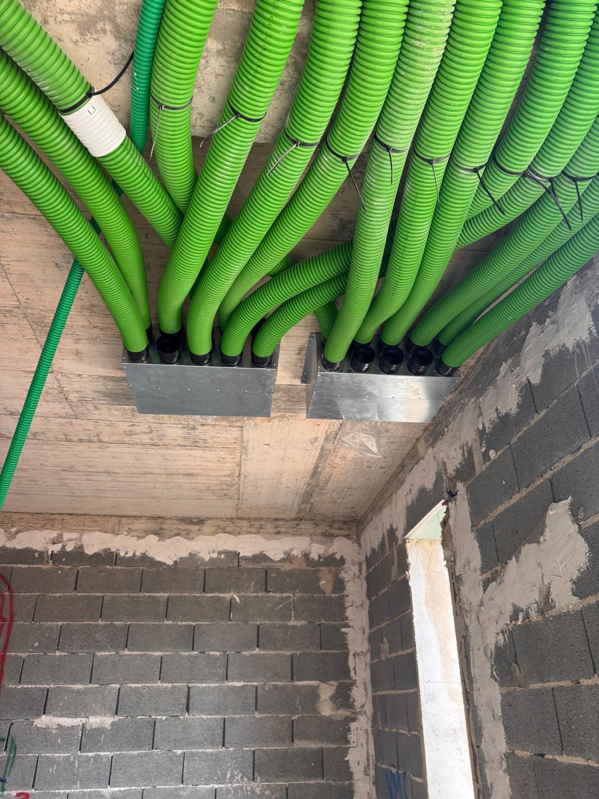 Infraestruturas técnicas em obra